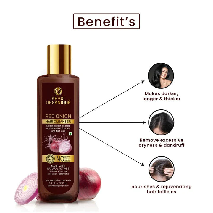 Ayurvedic Red Onion Hair Cleanser & Shampoo