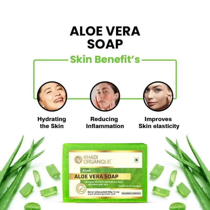 Khadi Aloe vera Soap Handmade Herbal Soap