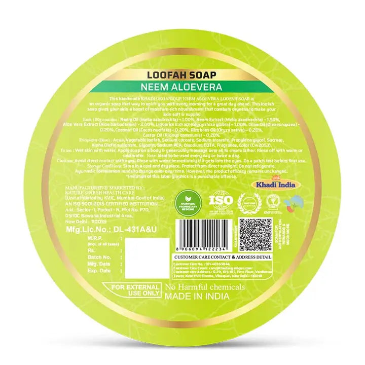 Natural Herbal Neem Aloevera Loofah Soap
