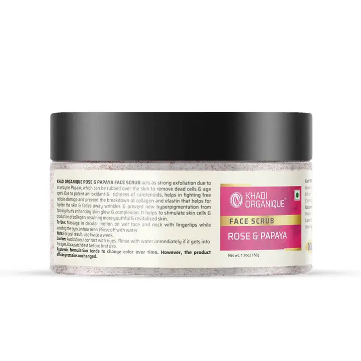 Natural Rose & Papaya Face Scrub