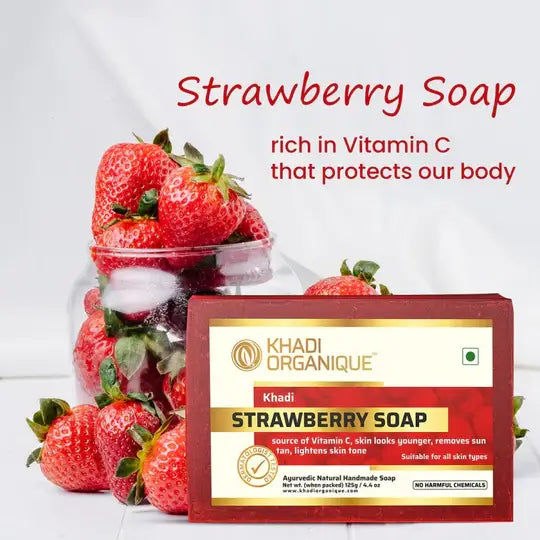Natural Strawberry Skin Soap