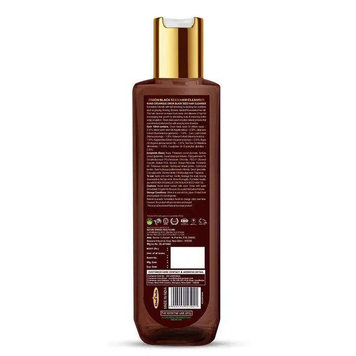 Onion black seed hair cleanser shampoo and conditioner