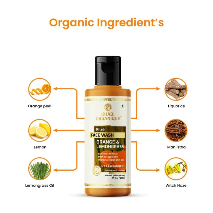 Orange & lemongrass body wash ingredients