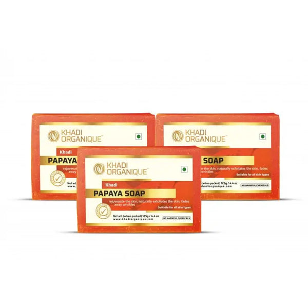 Khadi Organique Papaya Soap (Pack Of 3)